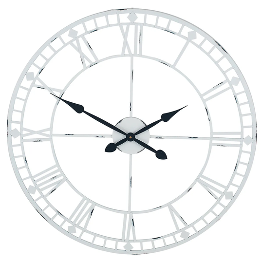 Celestial Soft Grey Metal Round Wall Clock