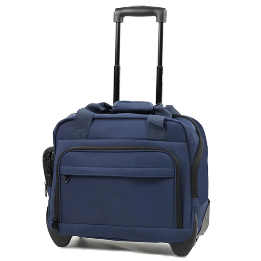 Members by Rock Luggage Essential Laptop Case on Wheels - Navy