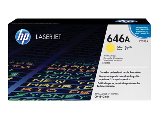 HP 646A Yellow Laserjet Toner Cartridge 12,500 Pages - CF032A