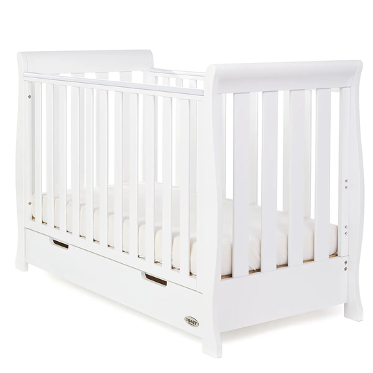 Obaby Stamford Mini Sleigh Cot Bed - White