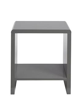 Lloyd Pascal Brooke Bedside/Side Table With Shelf - Grey