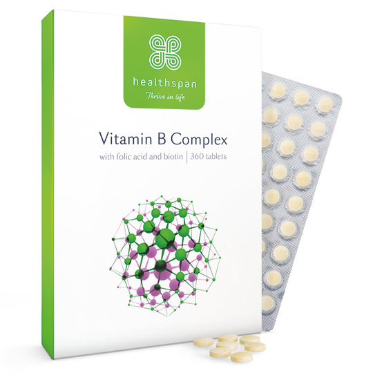 (360 Tablets) Healthspan Vitamin B Complex Supplement, Vegan
