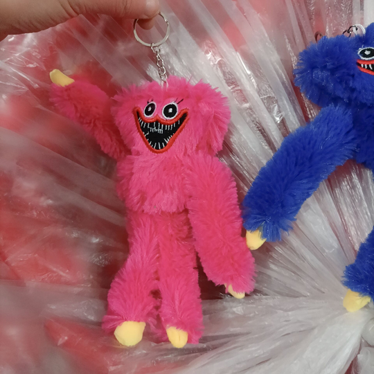 (Pink plush keychain) Poppy Playtime Plush Toy Huggy Wuggy Horror Doll Soft