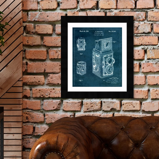 'Rolleiflex Camera 1950' Framed Graphic Art