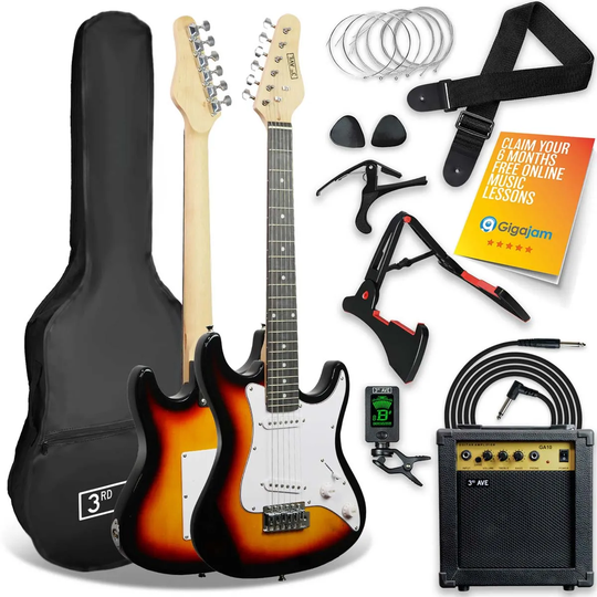3rd Avenue 3/4 Electric Guitar Pack - Sunburst