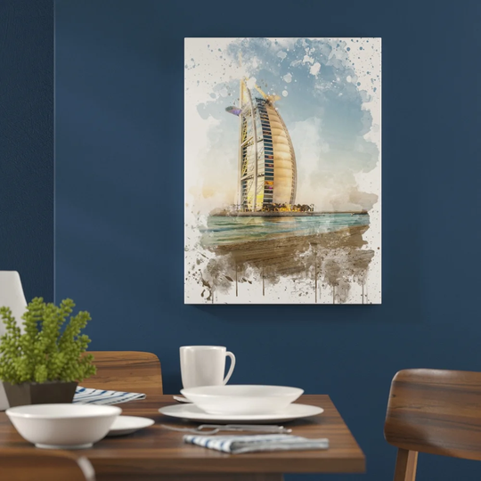 'The Burj al Arab Dubai' Graphic Art Print Poster