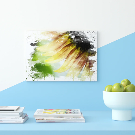 'Flower Yellow Sunflower' Graphic Art Print Poster