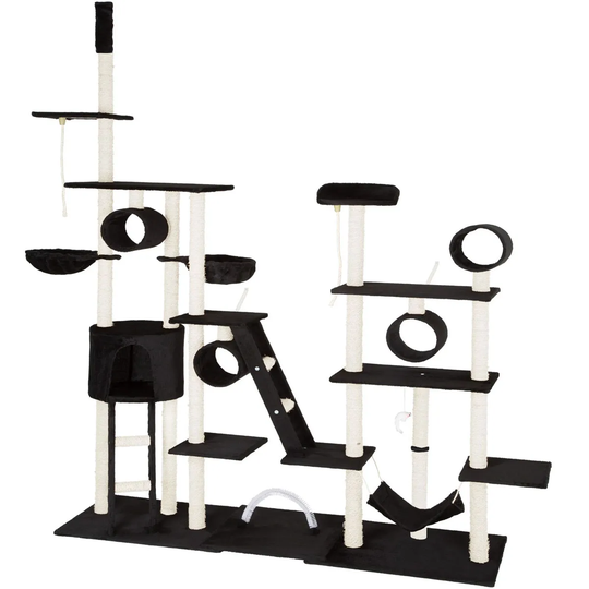 Tectake Cat Tree Scratching Post Snooky - Black