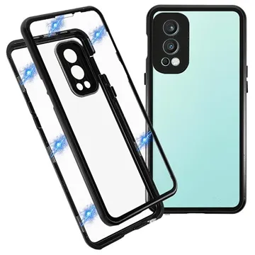 OnePlus Nord 2 5G Magnetic Case with Tempered Glass - Black
