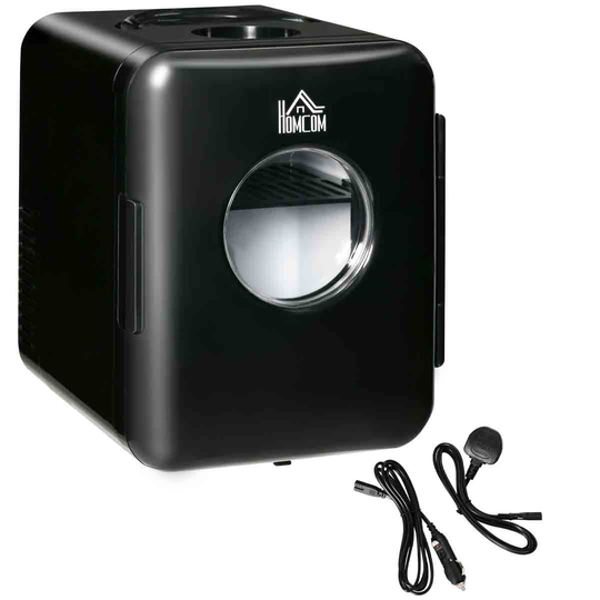 HOMCOM C00-022V70Bk 4L Mini Fridge - Black
