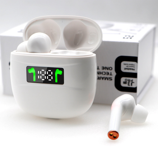 (White) J3 Pro Wireless Earbuds Bluetooth 5.2 LED Display