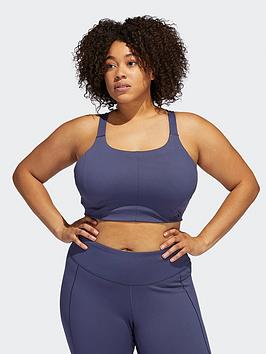 Adidas Coreflow Medium-Support Bra (Plus Size) - Blue