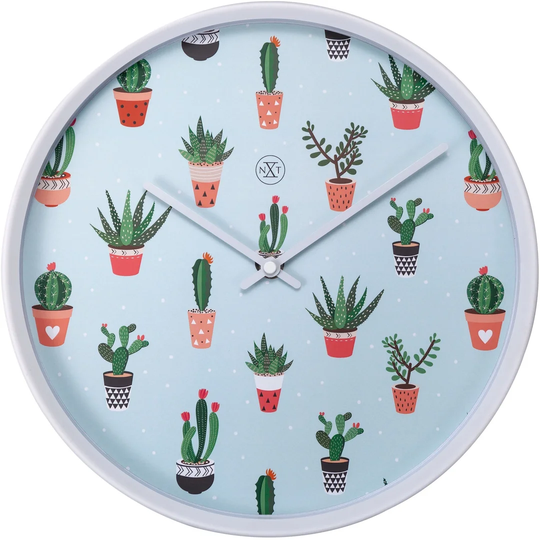 Plastic Cactus 30cm Silent Wall Clock