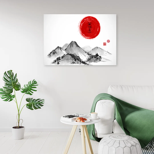 Canvas Print, Zen Red 16772