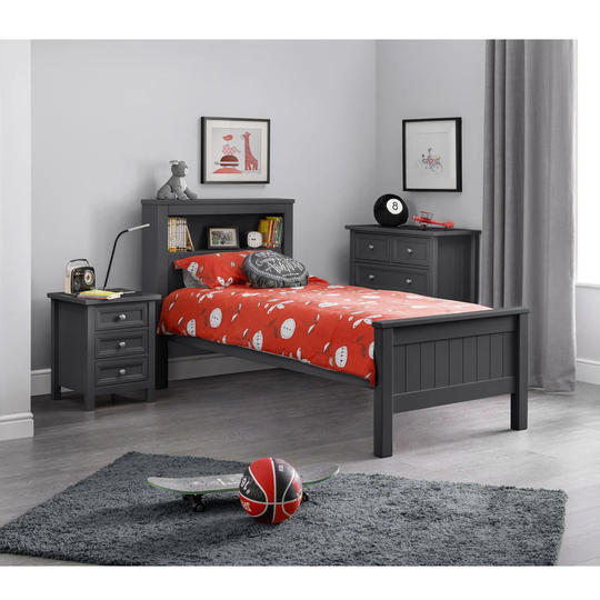 Williamson Single (3') Bed Frame with Bookcase by Three Posts