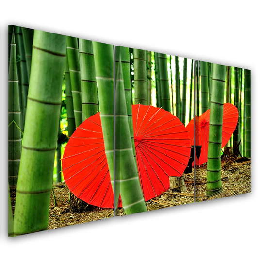 Canvas Print Japan Bamboo Umbrellas