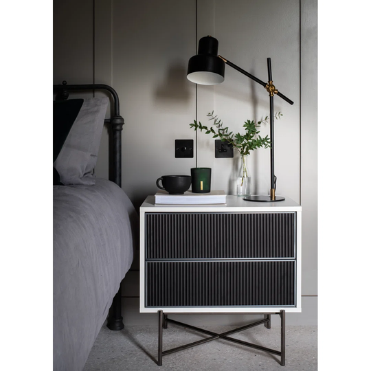 Beldibi 2 Drawer Bedside Table