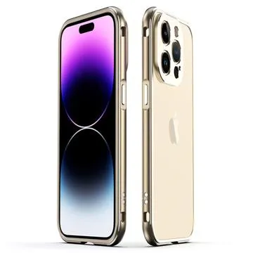 Polar Lights Style iPhone 14 Pro Max Metal Bumper - Gold