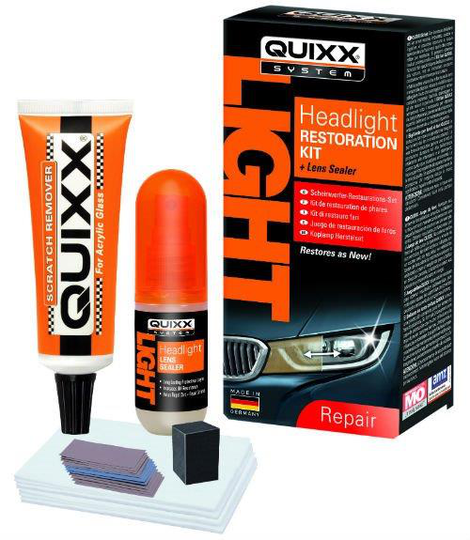 QUIXX Car Detail Vehicle Protect Cleaning Polish Headlight Restoration Kit QHRK1