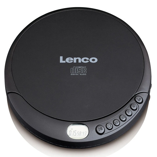 Lenco CD-010 Portable CD Player with Charging Function - Black