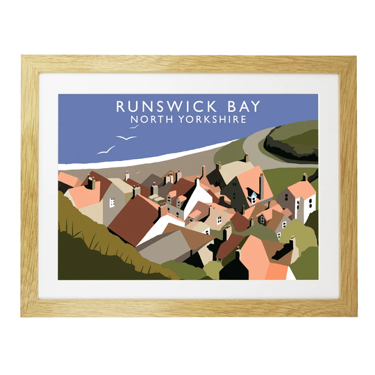 'Runswick Bay' by Richard O'Neil - Graphic Art Print on Paper