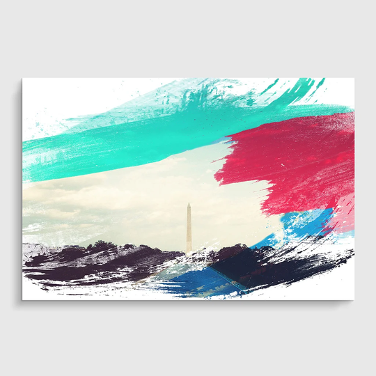 Washington Monument - Graphic Art Print Poster on Paper