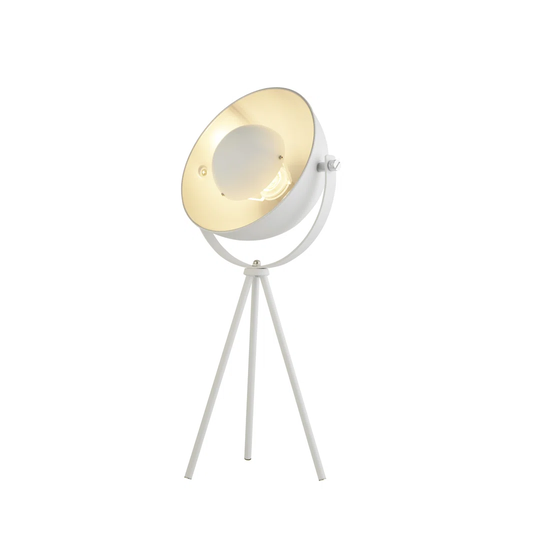 White And Silver Dome Head Table Lamp