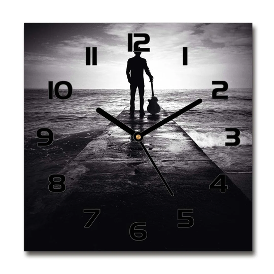 Heimfried Guitarist on the Pier Silent Wall Clock