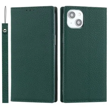 iPhone 14 Wallet Leather Case with RFID - Dark Green