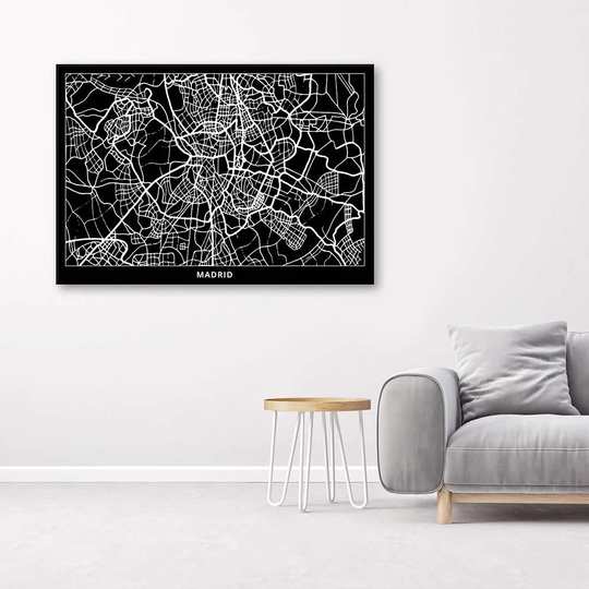 Canvas Print City Map Of Madrid