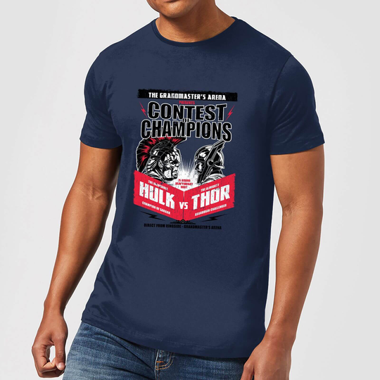 Marvel Thor Ragnarok Champions Poster Men's T-Shirt - Navy - S