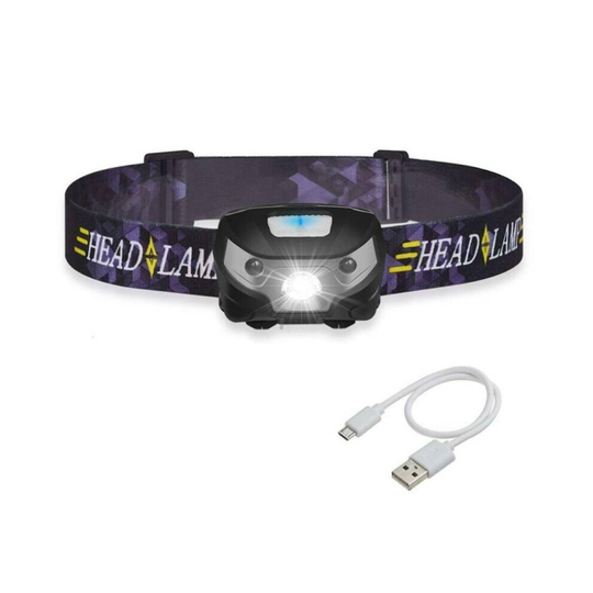 Super Bright Waterproof Head Torch Headlight LED USB Rechargeable Headlamp Fish