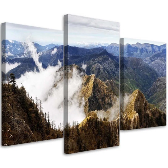 Canvas Print Mountain Landscape Fog Nature