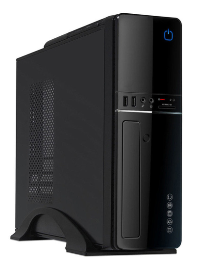 CiT S012B Black Slim Micro ATX or ITX Case 300w Power Supply and Built-in Card-reader