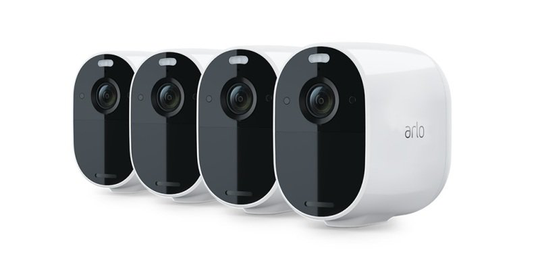 Arlo Essential Network Surveilance Camera 1080p with Spotlight - 4 Pack White