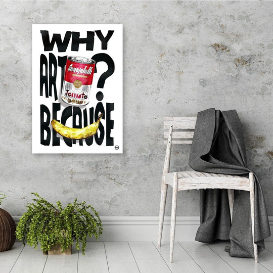 Poster, Sign, Can Of Tomatoes And Banana