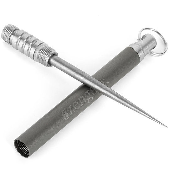 (One Toothpick) Titanium Toothpick and Keychain - Portable, Reusable
