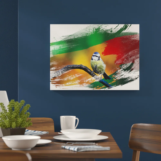 'Blue Titmouse' Graphic Art Print Poster
