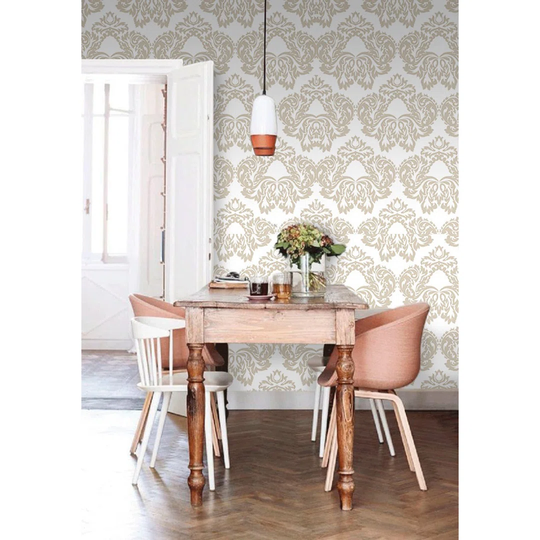Walllpaper Roll 250X250cm Wallpaper Material With Print Kitchen Livingroom Bedroom Mural Decoration - Baroque Floral Golden