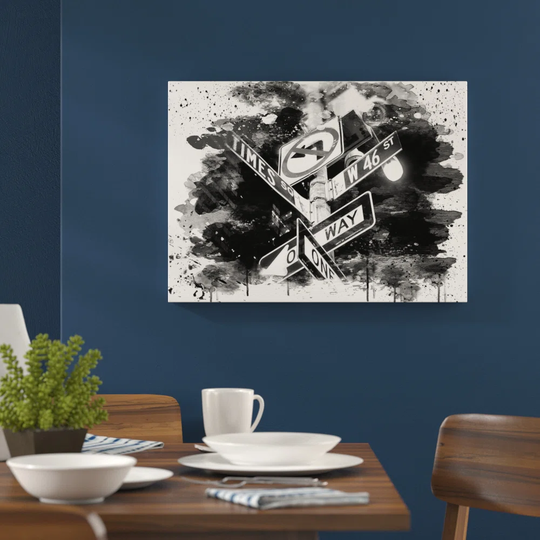 'Times Square New York City Signs' Graphic Art Print Poster