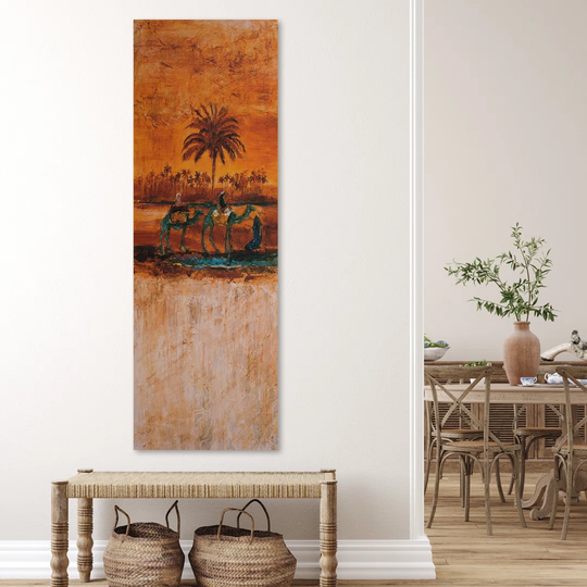 Canvas Print Palm Camel Desert