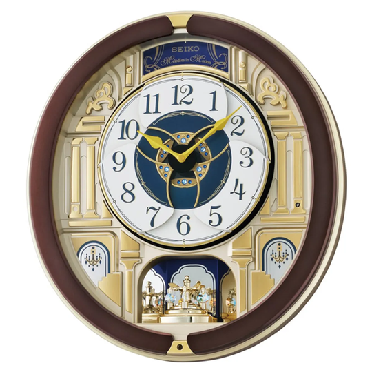 Seiko Melody in Motion Wall Clock with Rotating Pendulum