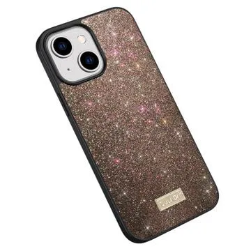 Sulada Glitter Series iPhone 14 Coated Case - Brown
