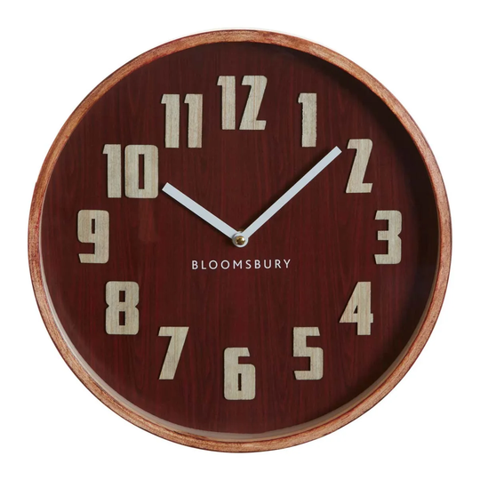 Interiors by PH Red Grain Small Wall Clock