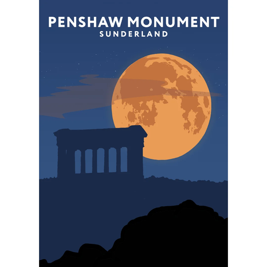 'Penshaw Monument Night' Graphic Art