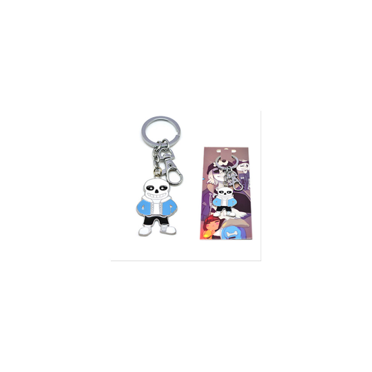 (Key Chain, Regular) Undertale Sans Halloween Costume Hoodie+Shorts+Stockings+Mask+Gloves+Keychain