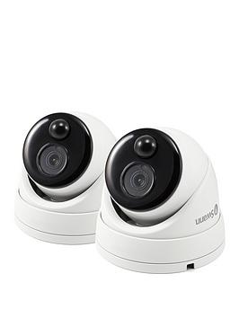 Swann Smart Security 1080P Thermal Sensor Outdoor Dome Add On Cctv Camera, Ir Night Vision &Amp; Pir Motion Detection (Twin Pack) - Swpro-1080Msdpk2-Eu