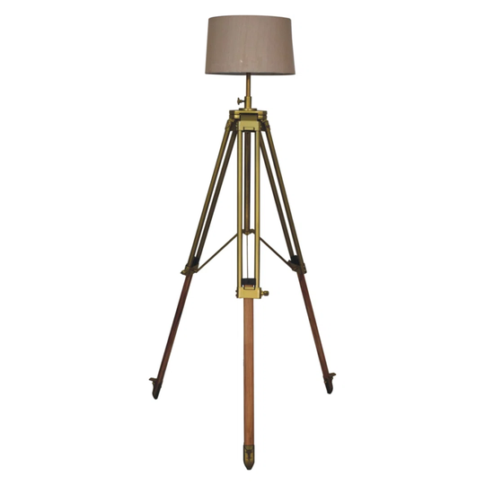 Aitzol 122Cm Chrome Tripod Floor Lamp Single