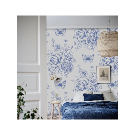 Janita Floral Motivesbutterfliesphoto Wallpaper