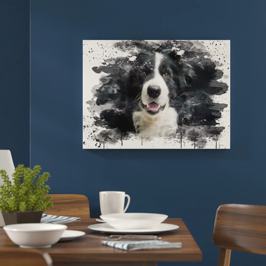 'Border Collie Dog' Graphic Art Print Poster